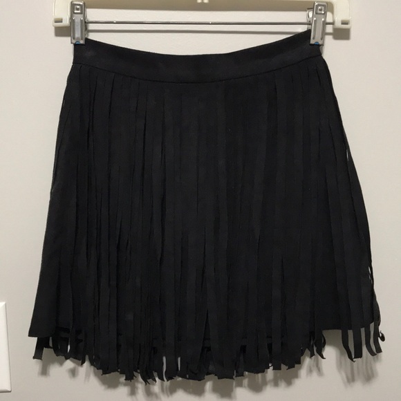 BB Dakota Dresses & Skirts - BB Dakota NWT Suede Fringe Skirt 0